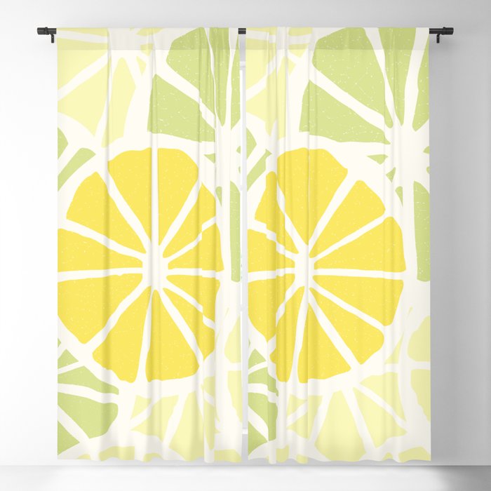 Lemon Slices Pattern Blackout Curtain