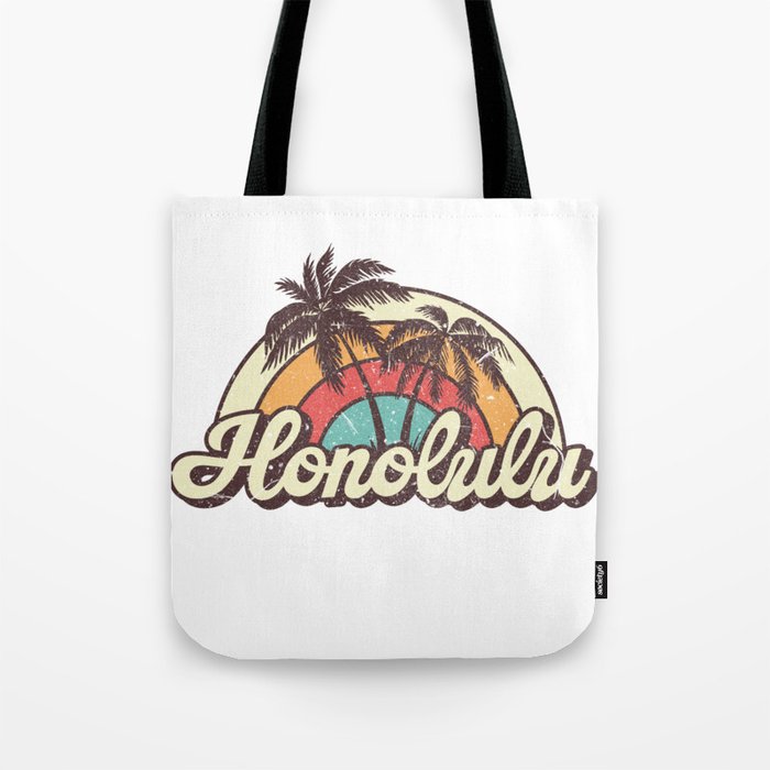 Honolulu beach city Tote Bag