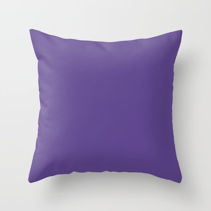 Solid Ultra Violet pantone Throw Pillow
