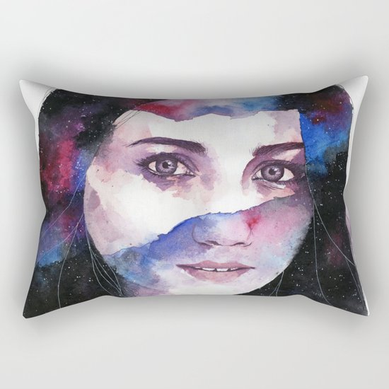 Tonight I gaze at the stars Rectangular Pillow
