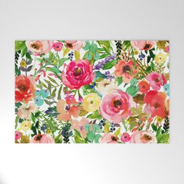 Floral Garden Collage Welcome Mat