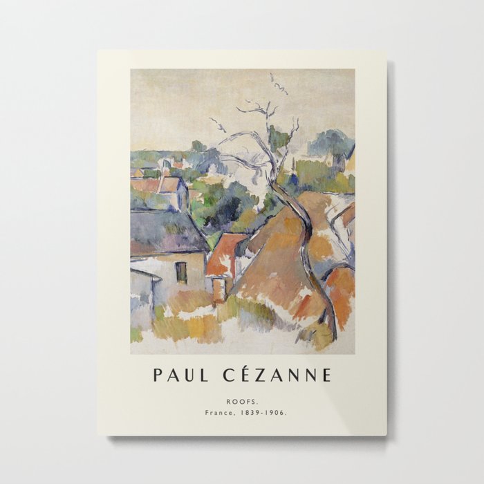 Poster-Paul Cézanne-Roofs. Metal Print