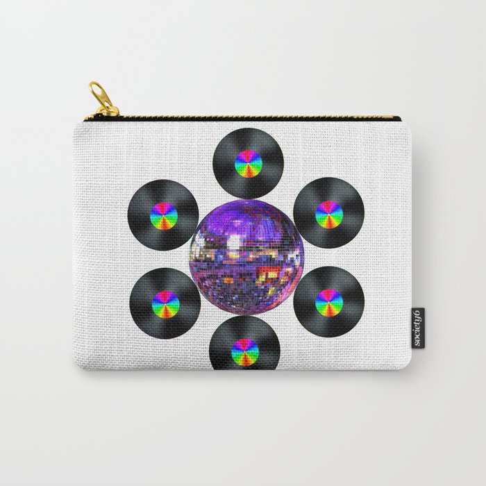 Disco Rainbow Album Flower Carry-All Pouch