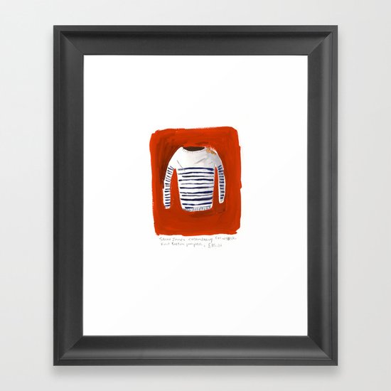 Breton Sweater Framed Art Print