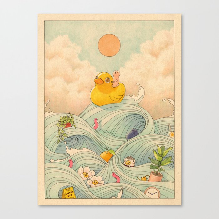 Duck at Sea Canvas Print