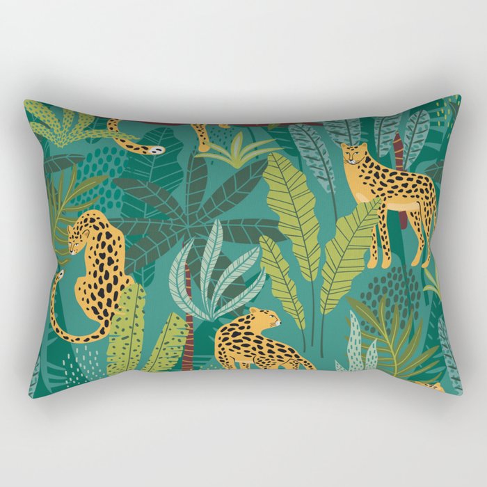 Designer Inspo Cheetah Jungle Love Rectangular Pillow