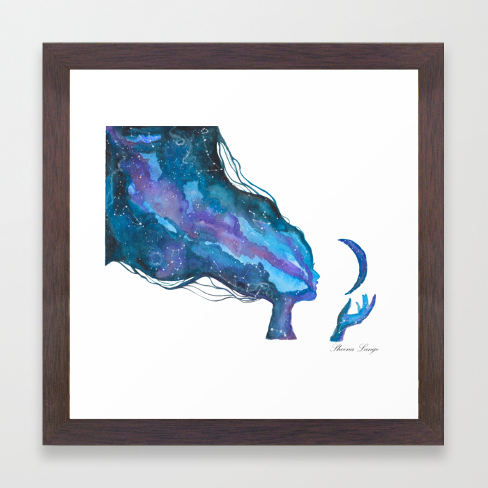 Nyx Goddess Of The Night Framed Art Print By Teafoxart Society6