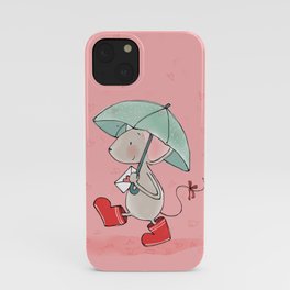 Little Mouse - Lovely Rain iPhone Case