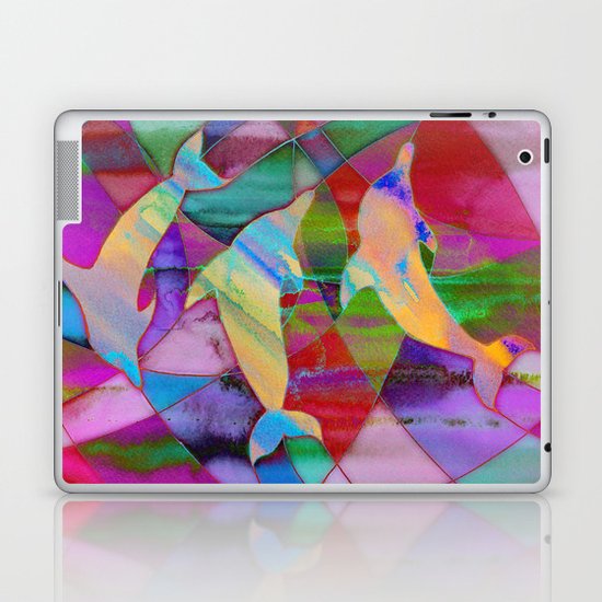 Caught in rainbow nets Laptop & iPad Skin