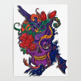 Ultraviolet Death Poster | Bags, Mugs, Uv, T Shirts, Pink, Rock, Graphicdesign, Watches, Glasses, Birds 