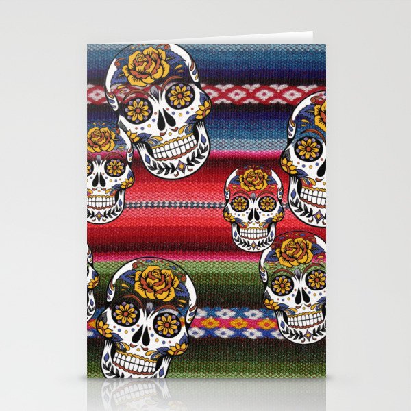 Sugar Skull Dia de Los Muertos Stationery Cards