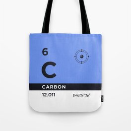 Periodic Element B - 6 Carbon C Tote Bag | Electronshell, Periodic, Periodictable, Proton, Element6, Bohr, Science, Carbon, Elements, Chemistry 