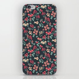 Field of Flowers Raspberry and Ink iPhone Skin
