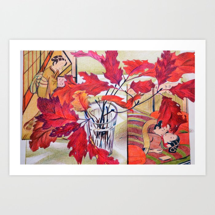 Japanese Autumn Dream Art Print