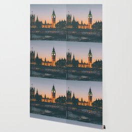 Great Britain Photography - Big Ben Lit Up In The Evening Wallpaper