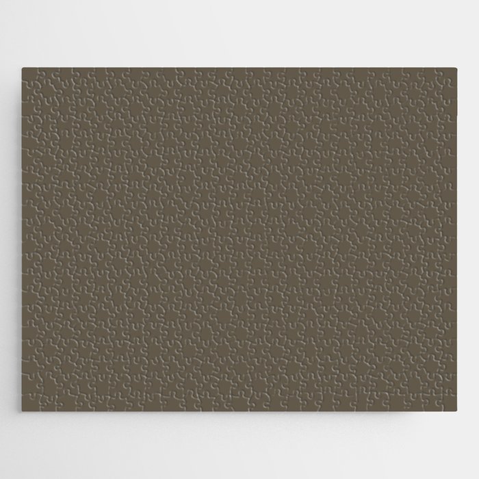 Warm Dark Mocha Brown Solid Color Pairs PPG Chocolate Lab PPG1000-7 - All One Single Shade Colour Jigsaw Puzzle