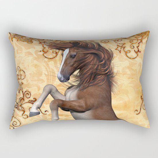 Awesome brown horse Rectangular Pillow