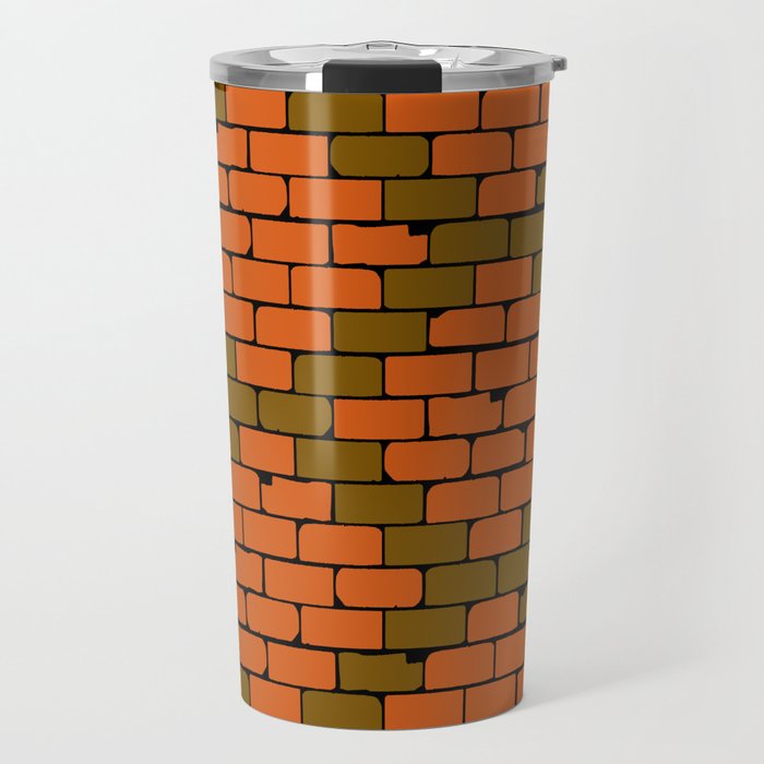 Old Brick Wall Rhombus Pattern Travel Mug