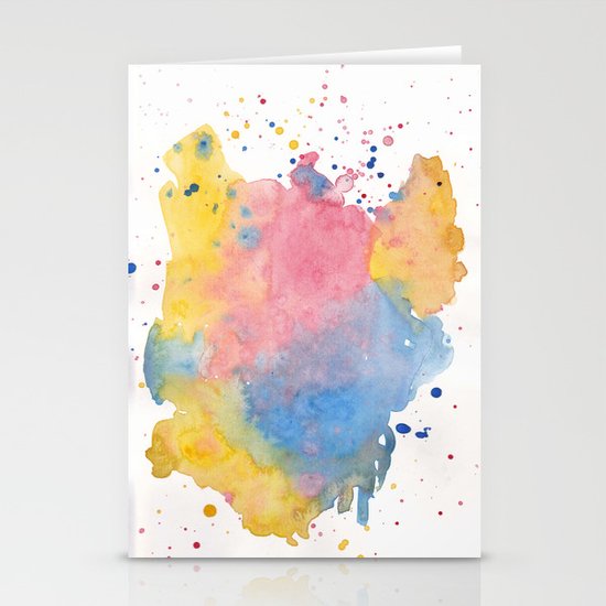 RAINBOW SPLATTER Stationery Cards
