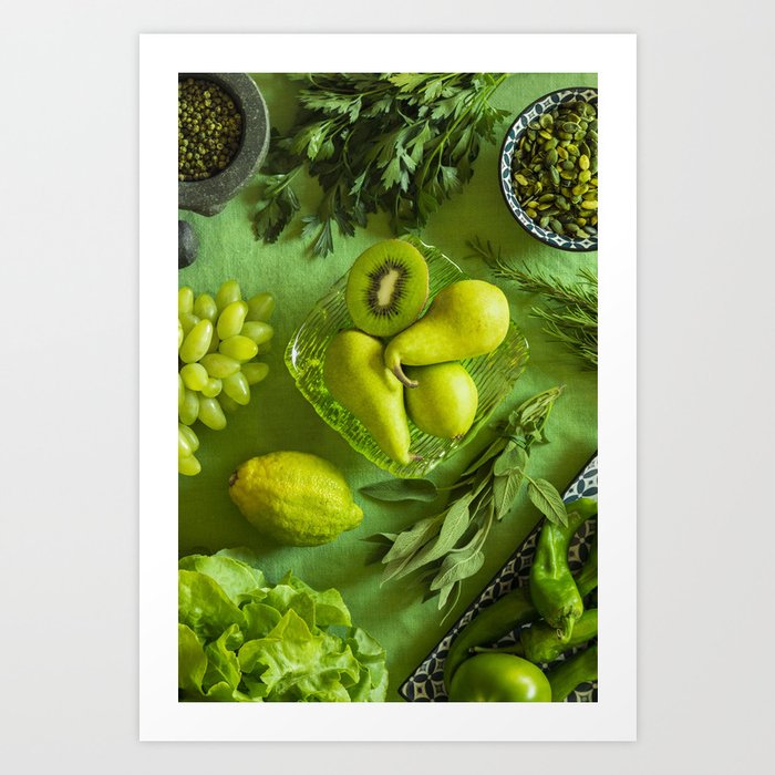 Green - the colors of food Art Print