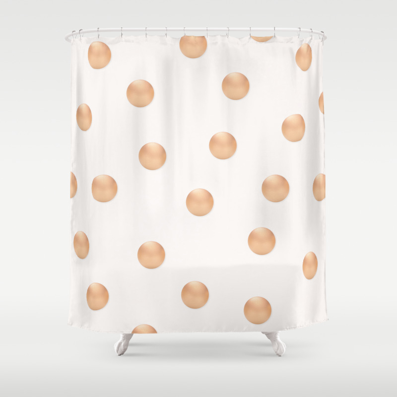 Rose Gold Dots Shower Curtain By Kindofstyle Society6