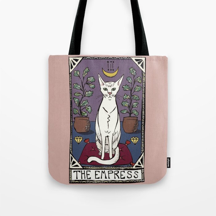 The Empress Tarot Cat Tote Bag