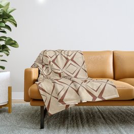 Retro 1960s geometric pattern design 1 Throw Blanket