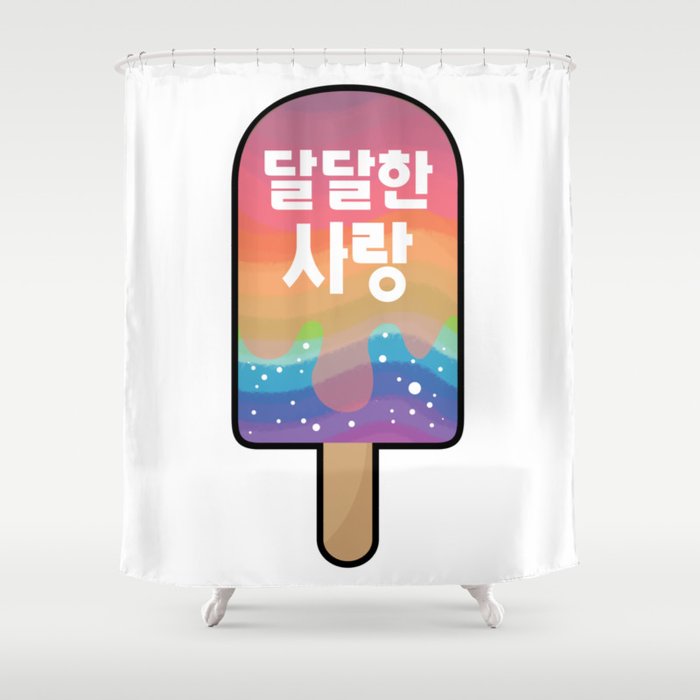 Sweet Love in Korean 2 Shower Curtain