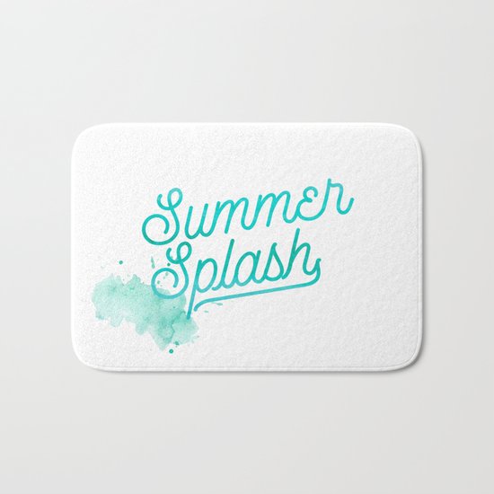 Summer splash- Typography - Holiday Beach Maritime Fun Water Bath Mat