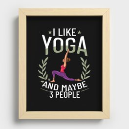 Yoga Beginner Workout Poses Quotes Meditation Recessed Framed Print