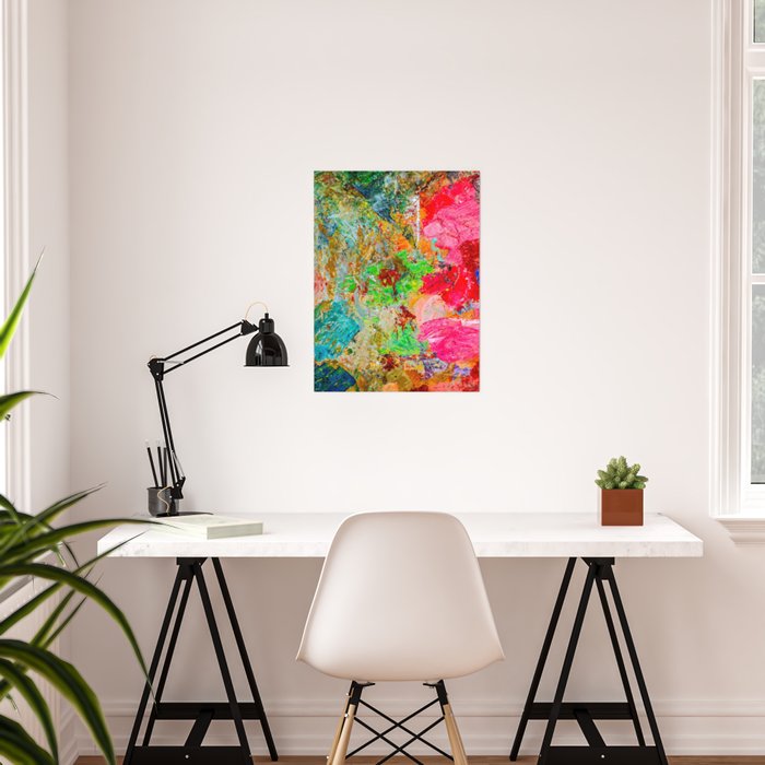 Colorful Oil Paint Palette Wall Hanging by digital2real