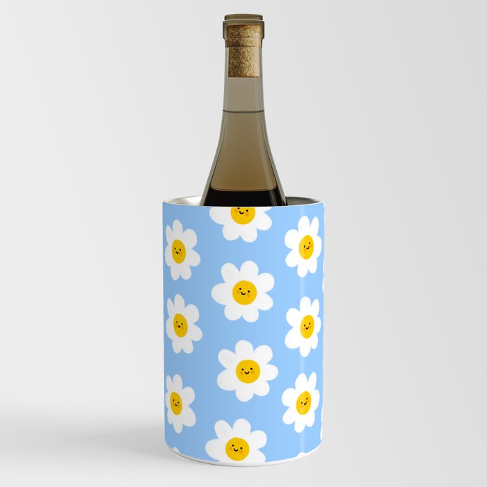 Happy Flowers - Blue Wine Chiller
