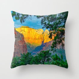 Zion National Park Utah Southwestern Landscape Desert Canyon Throw Pillow