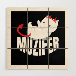 Muzifer Cat Kitten Devil Lucifer Wood Wall Art