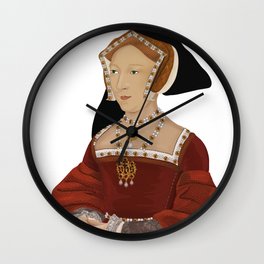 Jane S. Tudor  Wall Clock | London, Wife, Henry8, Anneboleyn, Janeseymour, England, Tudor, Queen, Tudors, Drawing 