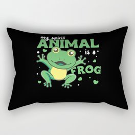 my spirit animal is a frog Frog Lovers Rectangular Pillow