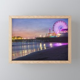 Santa Monica Pier Framed Mini Art Print