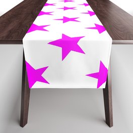 STARS (FUCHSIA & WHITE) Table Runner