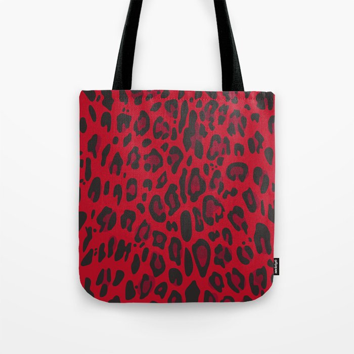 red black animal print Tote Bag