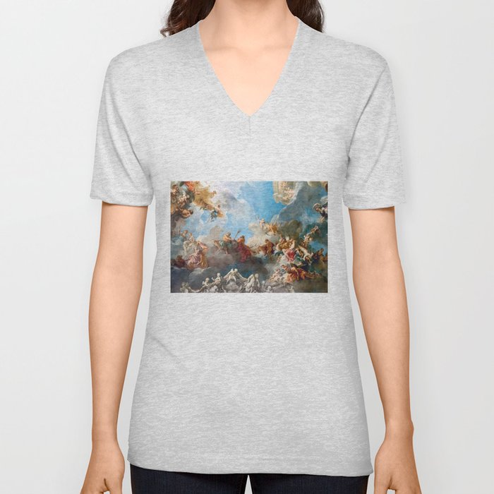 Versailles Palace Ceiling Painting V Neck T Shirt