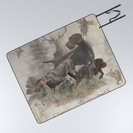 German Wirehaired Pointer  Picnic Blanket