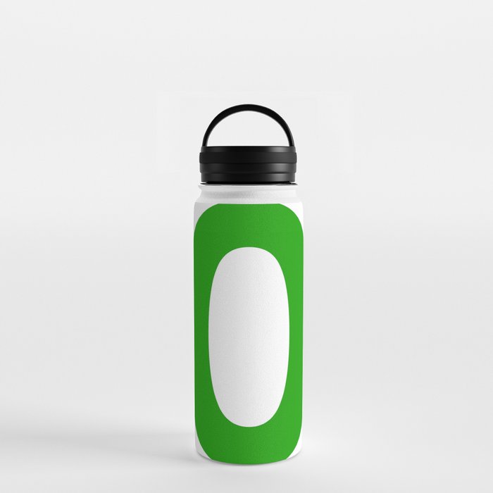 Number 0 (Green & White) Water Bottle