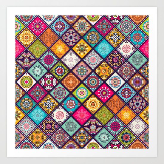 bohemian pattern Art Print