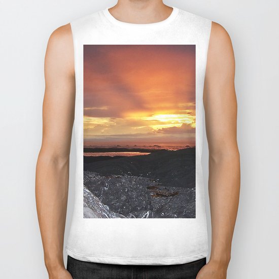 Sunset on the Rocks Biker Tank