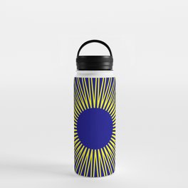 sun with navy background Water Bottle