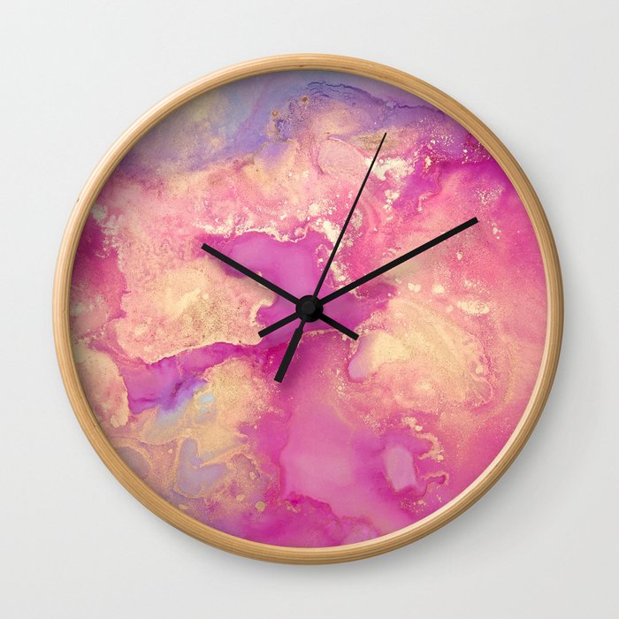 Alcohol Ink - Nebula 2 Wall Clock