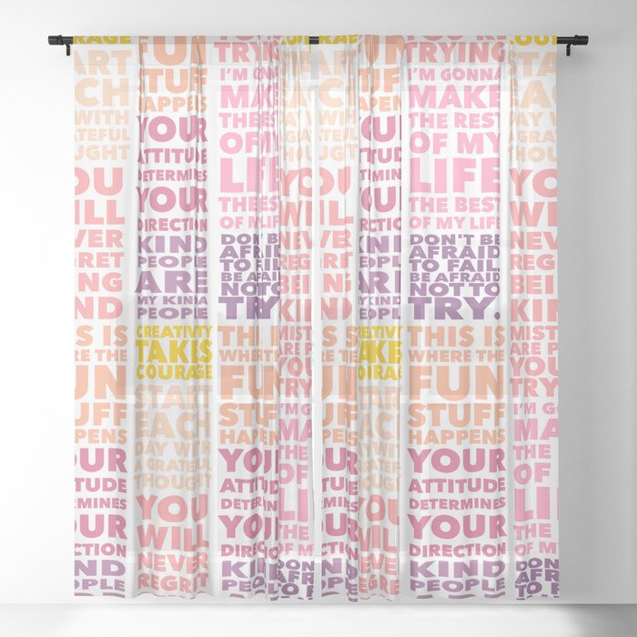 All the Positivity No. 2 Sheer Curtain