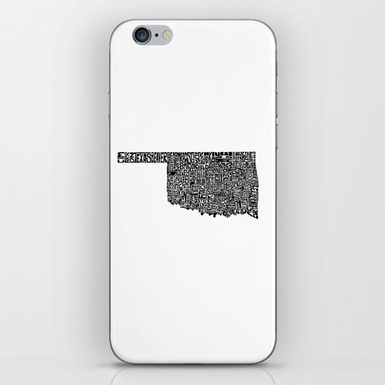 Typographic Oklahoma iPhone Skin