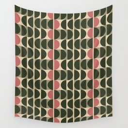 Shapes 18 in Forest and Rose Wall Tapestry