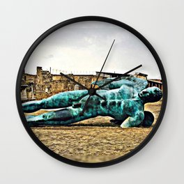 The Pompeii Ruins Photograph Wall Clock